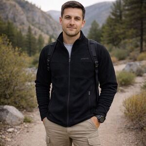 Patagonia Men's Size S Black Stretch Velocity Full-Zip Jacket Polartec Fleece